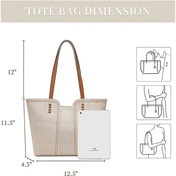 Tote Bag for Women Top Handle Satchel Purse Oversized Shoulder Handbag Hobo Bags